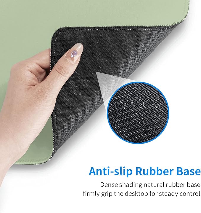 Green Extended Large Gaming Mouse Pad XL 31.5"x11.8" Non-Slip Rubber with Stitched Edges, Long Desk Mat Computer Laptop Writing Mat for Desktop Office Home