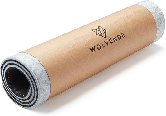 Premium Felt Desk Mat | Small 12" x 27.5" | Multifunctional Desk Pad for Home Office | Light Gray