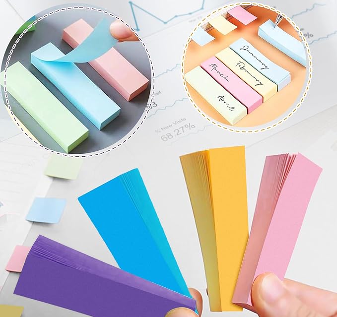 40 Pack Sticky Notes Flags Tabs Page Markers,4000 Sheets Index Tabs,Small Self-Stick Note Pads,8 Bright Colors Page Flags Mini Self-Stick Pads to Post for Office,School,Home,Meeting,Back to School