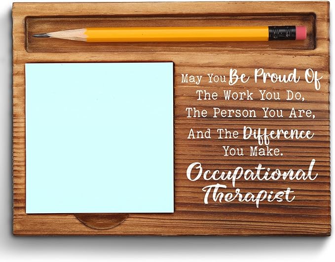 Occupational Therapist Gifts, Occupational Therapist Appreciation Gifts, Thank You Gifts for Occupational Therapist, Occupational Therapy Office Desk Decor Gifts Self-Stick Note Pad Holders ZSS1