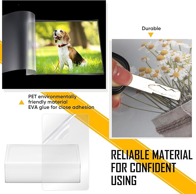 Sherr 200 Pack 10 Mil Laminating Pouches Thermal Laminating Sheets Letter Size Clear Plastic Paper Hot Glossy Sheets Office Supplies (2.6 x 3.9 Inch)