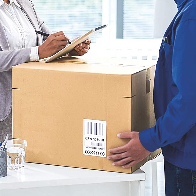 BESTEASY Round Corner Half Sheet Self Adhesive Shipping Labels for Laser and Ink Jet Printers, White Blank (2000 Sheets, 4000 Labels)