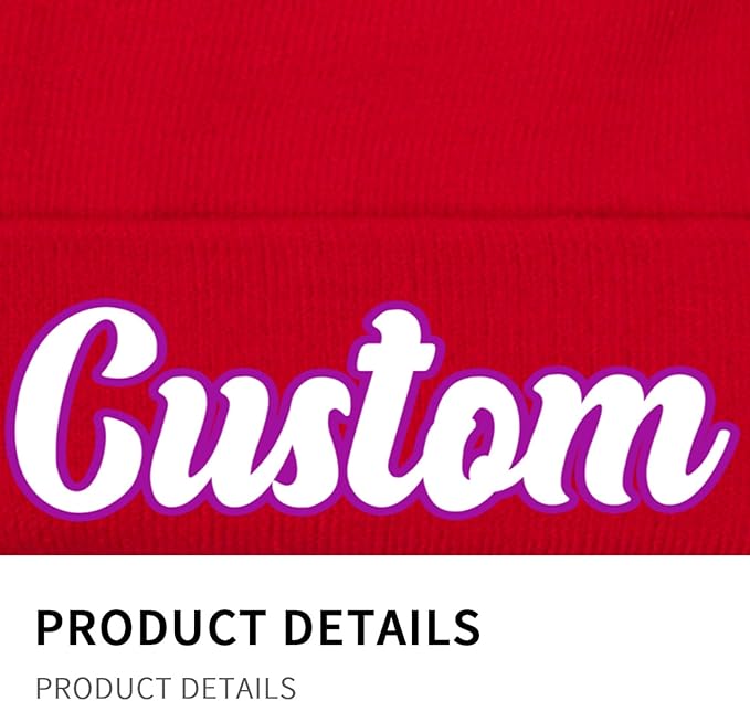 Custom Beanie with Photo Text Logo Design Your Own Personalized Knitted Hats Customized Beanie Custom Hats for Men Women