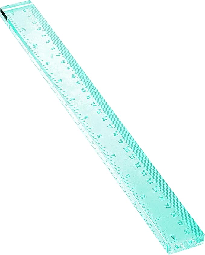 OfficeGoods 3 Piece Acrylic Desk Set - Includes Ruler, Staple Remover, Scissors - Functional & Elegant Desk Accessories - Stationery Tools for Home, Office, and School - Green with Silver Metal