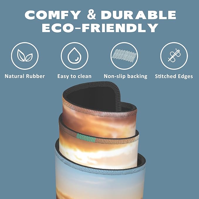 Extended Gaming Mouse Pad Colorful Cats Large Mousepad with Stitched Edges,Anti-Slip Rubber Base Keyboard Mouse Mat Desk Pad for Gaming Home Office 35.4 x 15.7 inches