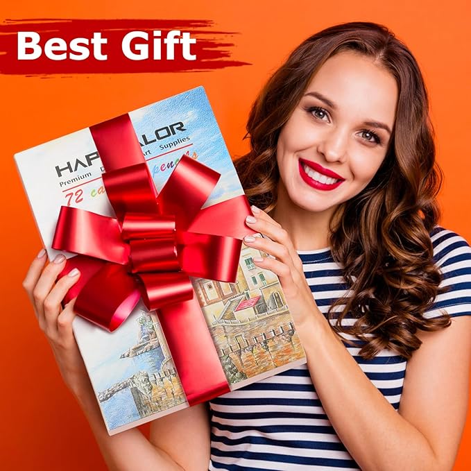 72 Colored Pencils for Adult Coloring Books, Professional Coloring Pencils Set, Art Supplies for Drawing, Sketching, Gifts for Teens