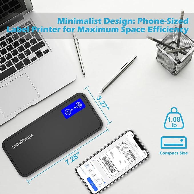 Bluetooth Thermal Label Printer for Mac, Windows, Phone, Tablet, Wireless 4x6 Shipping Label Printer for Shipping Packages, Support USPS, Ebay, Amazon, Pirate Ship