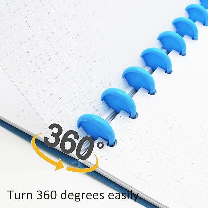 100pcs Discbound Notebook Discs DIY Planner Accessories fits for Tul,Levenger,Arc,Happy Planner,Talia(Blue,0.94inch/24mm)