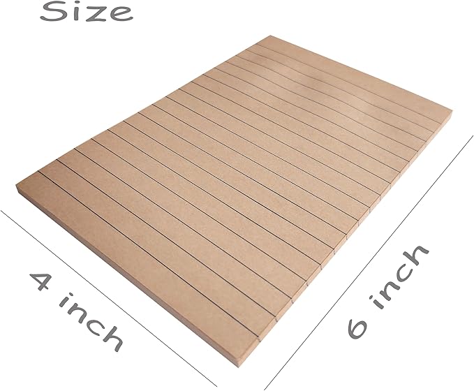 Lined Sticky Notes 4x6 Inches, 6 Vintage Colors Large Sticky Notes with Lines, Super Sticking Power Memo Pads, Total 270 Sheets