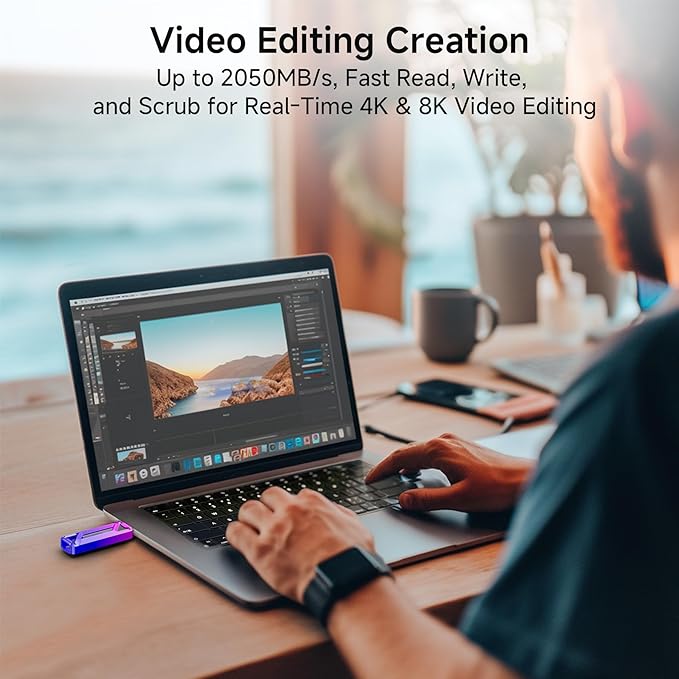 256GB Flash Drive, Up to 2050MB/s USB 3.2 Gen22, USB A+C, 2-in-1 Memory Stick for iPhone/Android/Windows/MacPC/Laptops, FF958