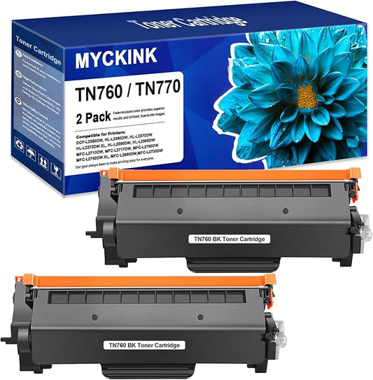 770 760 730 Toner Cartridge Replacement Compatible for Brother Printer MFC-L2710DW MFC-L2750DW HL-L2350DW HL-L2395DW DCP-L2550DW (TN760（3000 Pages）)