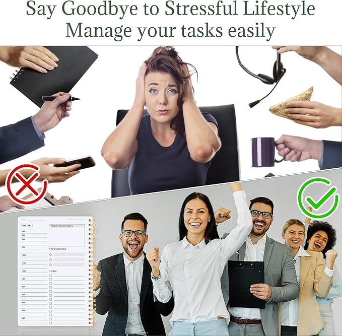 80 Pages Daily Planner,5.71" X 8.35" Solid Color Hot Stamping Process Planner for School Work Office Improve Efficiency To DO List Noteboook Organize Tasks Weekly Monthly Undated Planner, Green