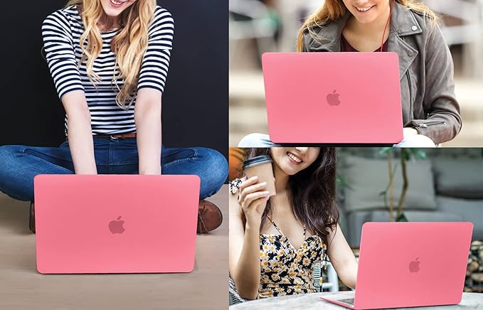 CISSOOK Case for MacBook Pro 13 Inch Pink A2338 A2251 A2289 Model, Plastic Cover with Keyboard Cover for 2025-2016 MacBook Pro 13" M2 M1, Matte Pink