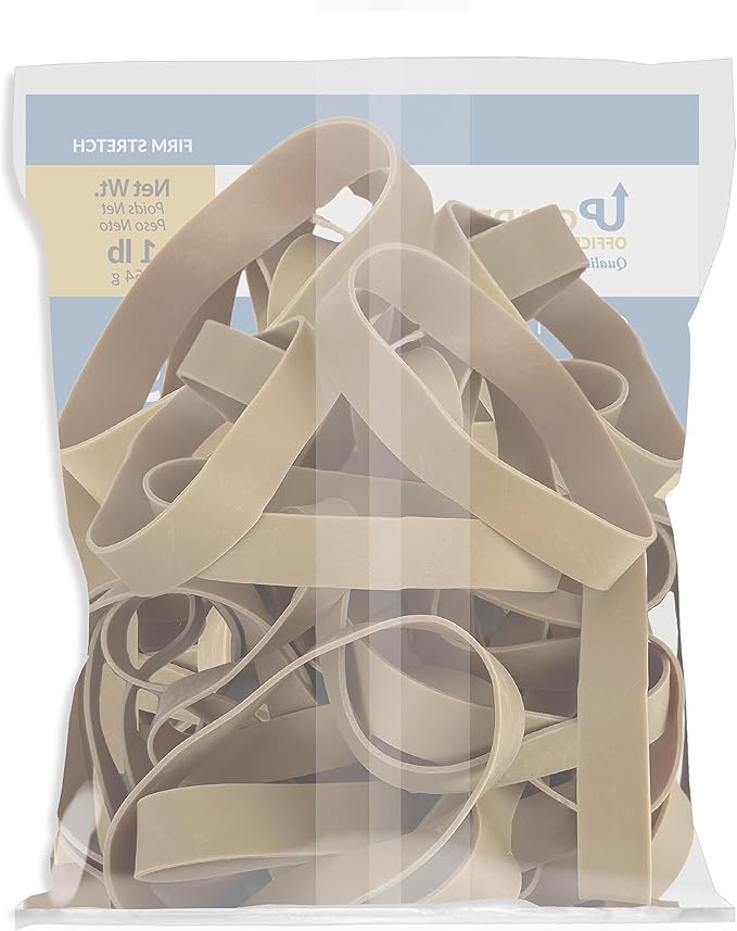 Upgrade Office Supply UPG234107 Rubber Bands, Size 107 (7 x 5/8), 40 Bands, 1 lb Bag, USA