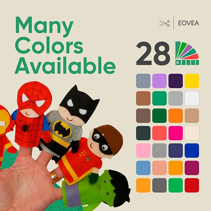 EOVEA | Acrylic Felt Fabric by The Yard - Non-Stiff, Soft Material - 72" Wide - 1.6mm Thick Felt Sheets for DIY Crafts, Sewing, Upholstery, Cushion, Padding(Kelly Green, 5 Yard)