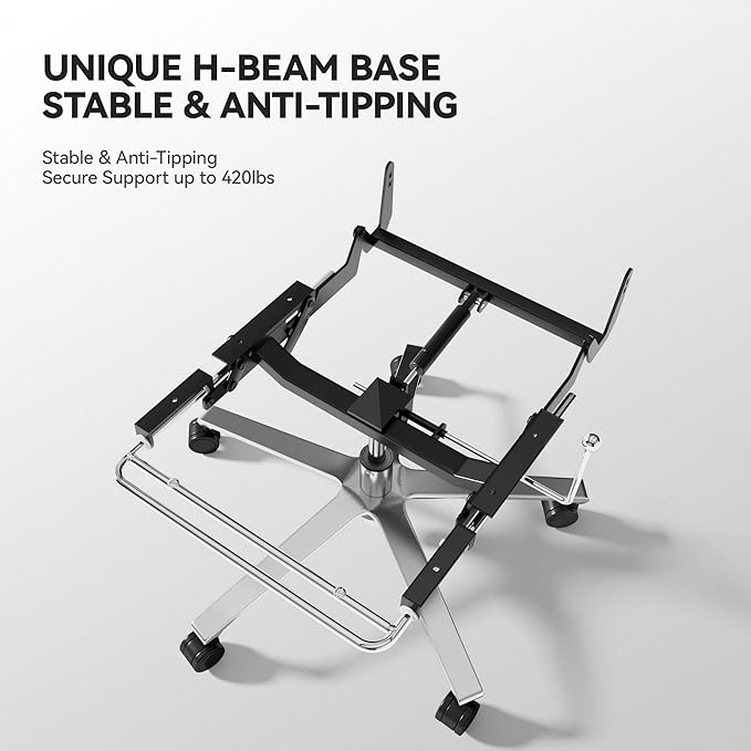 Reclining Office Chair with Footrest - 25.6" Wide Seat & Adjustable Seat Depth, Big and Tall High Back Leather Executive Home Office Desk Chair 400lbs, Black