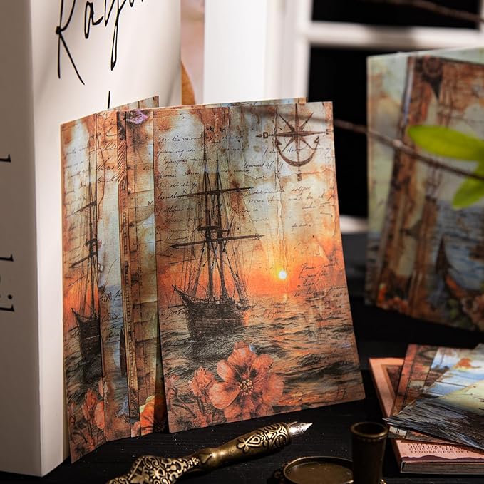 Retro Scrapbook Paper Set, 180 PCS Vintage Ephemera Pack for Junk Journaling, Scrapbooking, Crafting, DIY Projects, Diaries, and Art Supplies