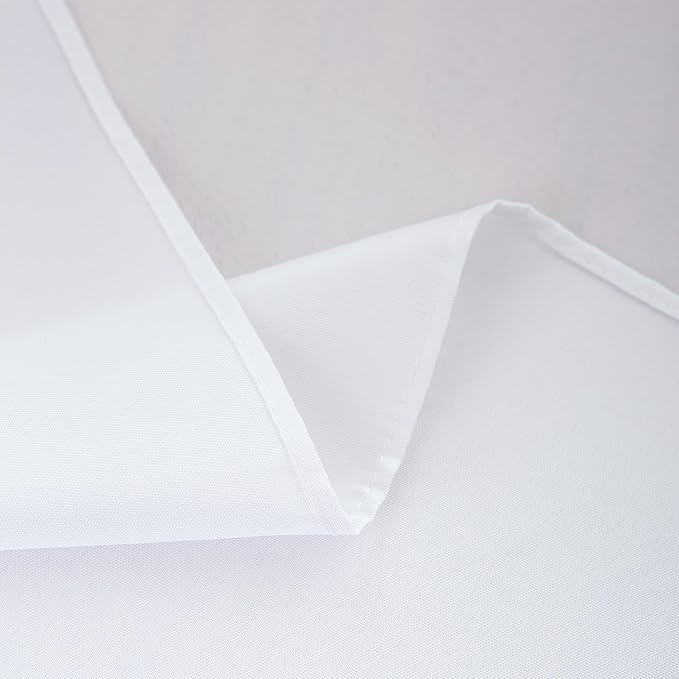 sancua Small Square Tablecloth 36 x 36 Inch White (Fits 20-30 Inch Tables), Stain and Wrinkle Resistant Washable Fabric Table Cloth for Dining Party Table Cover for Nightstand End Bedside Tables