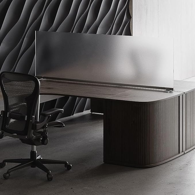 OBEX Acrylic Free Standing Screen, Divider for Desk Privacy Home & Office Partitions for Table Top Workstation, Portable Cubicle Panel for Work, 24" x 60", Frosted