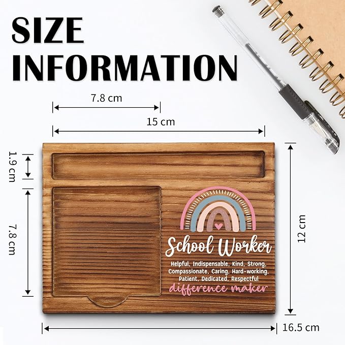 School Worker Sticky Note Holder, School Worker Office Decor, School Worker Gifts, School Worker Thank You Appreciation Gifts for Women Self-Stick Note Pad Holders WPP13