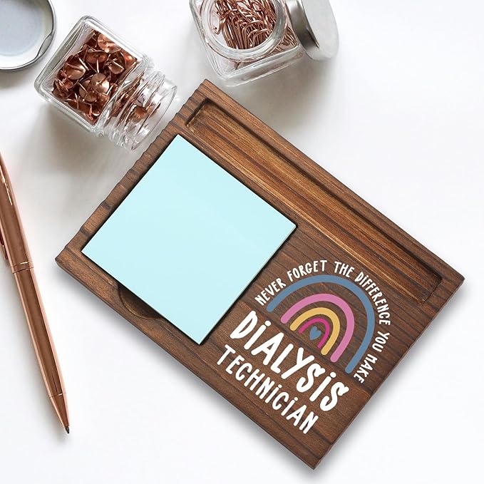 Dialysis Technician Gifts Sticky Note Holder, Thank You Gift for Dialysis Tech, Hemodialysis Nurse, or Renal Care Staff, Healthcare Appreciation Week, Graduation or Holiday Recognition PB021