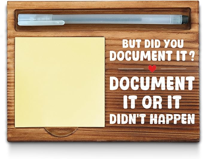 Funny Sticky Note Holder Gifts for HR, School Administrator, Counselor, Social Worker, Nurse, Admin Assistant, Funny Human Resources Gifts, Office Desk Self-Stick Note Pad Holders WPP32