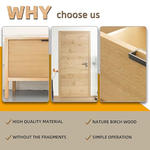 GSCIT Club Birch Edge Banding, 13/16 inch x 50ft roll of Wood Veneer Edge Banding Preglued Flexible, Wood Tape Banding for Cabinet Repair Plywood