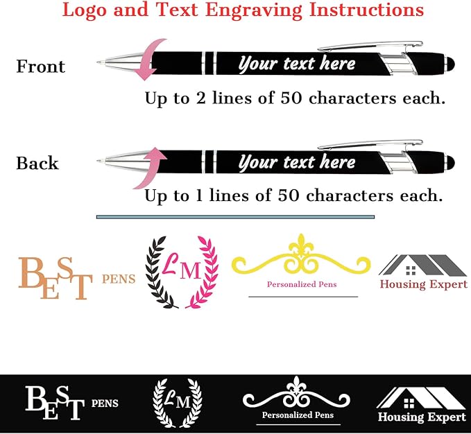 Personalized Pens with Name Logo or Message, Up to 1200 pcs Bulk Custom Metal Ballpoint Pen with Black Ink Customized Gift for Business, Graduation and Promotions (Green)