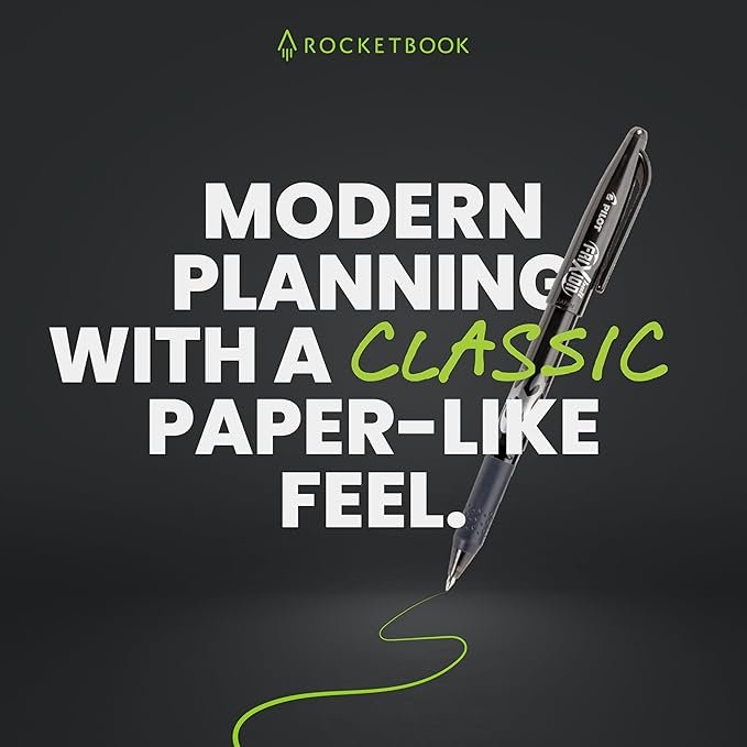 Rocketbook Flex Reusable Planner, Smart Undated, Daily, Weekly, Monthly, Annual Calendar Templates, Letter Size 8.5x11, Teal (Pack of 1)