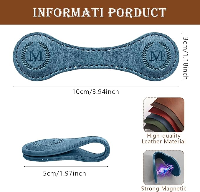 Handmade Personalized Leather Magnetic Bookmark - Custom Initial Letter Design with 26 Alphabet Choices - Durable Bookmark for Readers, Book Lovers, Women & Kids