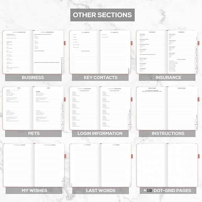 Clever Fox End of Life Planner – Final Arrangements Organizer for Beneficiary, Will Preparation, Last Wishes & Funeral Planning, A4 (Rose Gold)