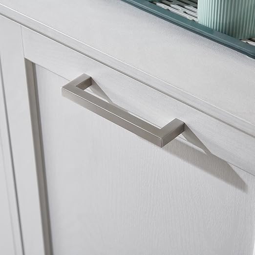 OLD CAPTAIN Double Tilt Out Trash Cabinet, Wooden Kitchen Garbage Can Free Standing Holder (White)…