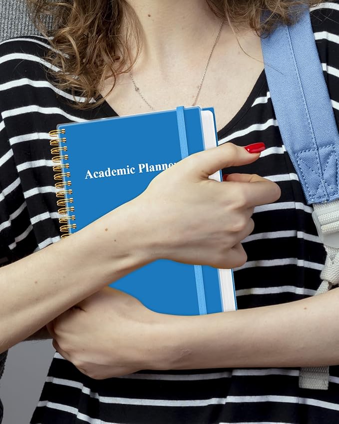Academic Planner for 2026 or Anytime - 5.8" x 8.5" Undated Weekly Student Planner For Homeschool, High School, College & Nursing Students, 200 Pages, Blue