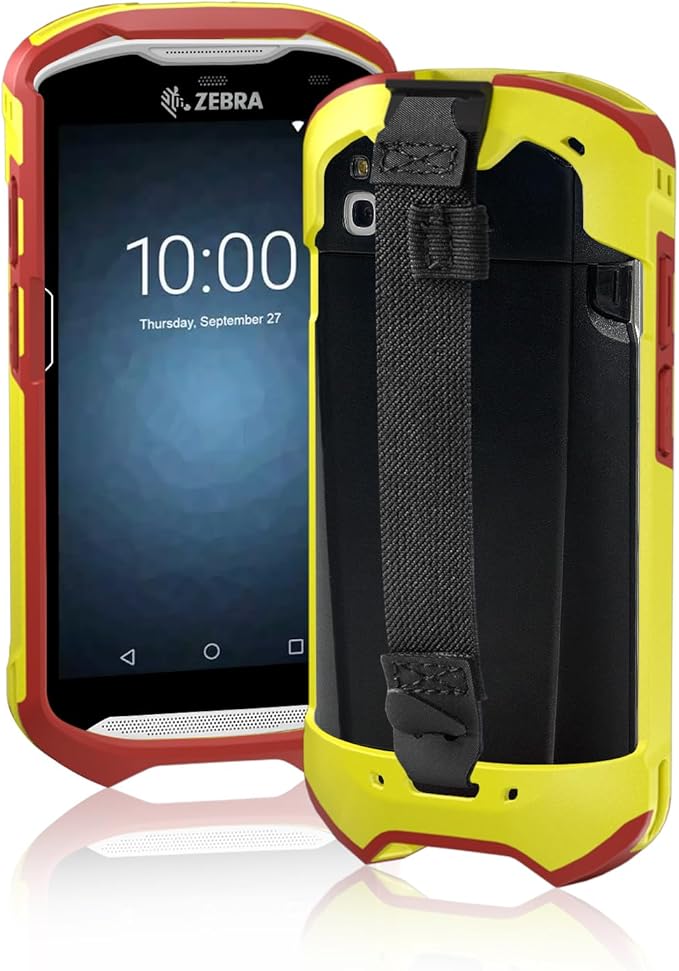 TC51 TC52 TC56 TC57 TC510K Case with Hand Strap - Protective & Ergonomic for Zebra Handheld Barcode Scanners SG-TC5X-EXO1-01 SG-TC5X-EXONHS-01 (Red-Yellow Blend)