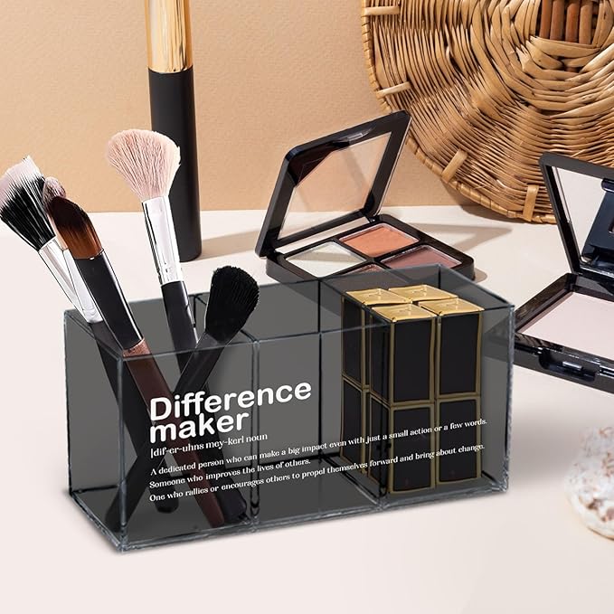 Difference Maker Gifts Pen Holder, Appreciation Gifts Pencil Holder for Desk, Thank You Gifts for Teachers Boss Leader Coworkers Acrylic Pen Pencil Holder Organizer for Office Desk Accessories