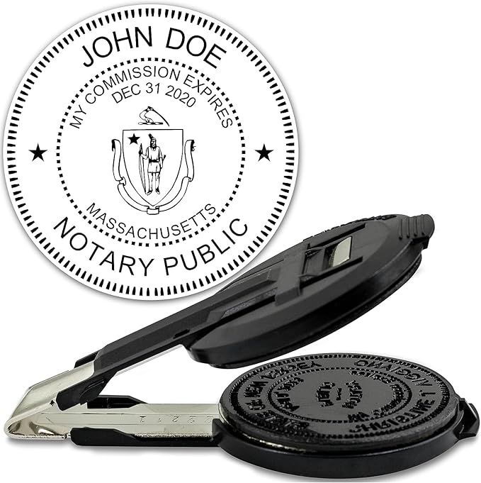 MaxMark Insert only for Notary Seal Round Embosser for Massachusetts State