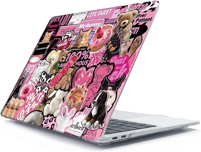 for MacBook Air 13 inch Case 2018 2019 2020 2021 2022 Release A2337 M1 A2179 A1932 Retina Display & Touch ID, Plastic Hard Shell Case +Keyboard Cover+Screen Protector+Webcam Cover, Puzzle