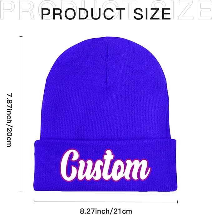 Custom Beanie with Photo Text Logo Design Your Own Personalized Knitted Hats Customized Beanie Custom Hats for Men Women