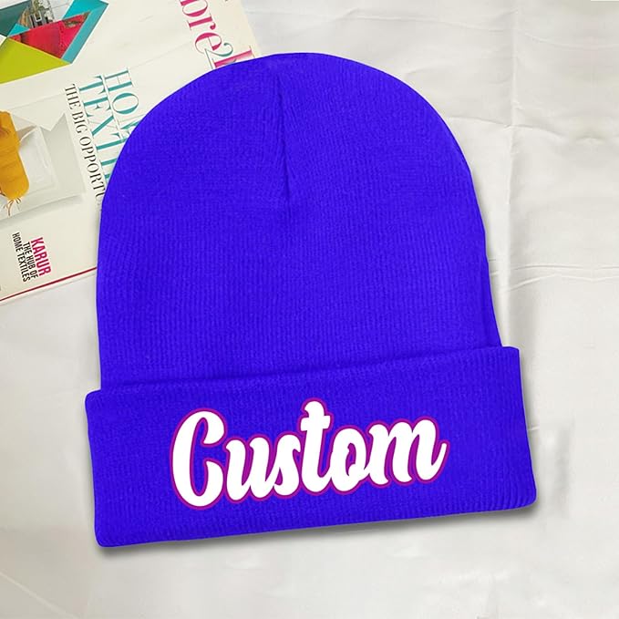 Custom Beanie with Photo Text Logo Design Your Own Personalized Knitted Hats Customized Beanie Custom Hats for Men Women