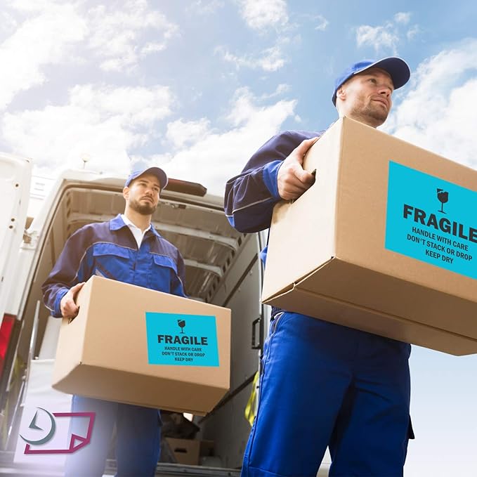 NextDayLabels - 8-1/2 x 11 Neon Color High Light Fluorescent Labels for Laser & Inkjet Printer (Blue Fluorescent, 8.5" x 11" - 1 Per Page | 25 Labels)