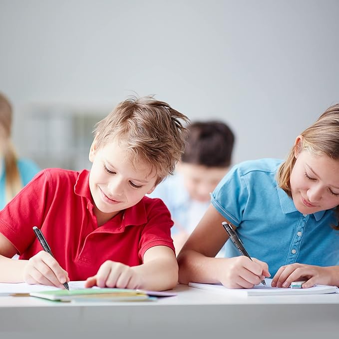 ParKoo Retractable Erasable Gel Pens, 20 Black Twist Pens, Fine Point 0.7 mm, Make Mistakes Disappear, Smooth Writing with Comfortable Grip for Journaling Drawing, School Supplies