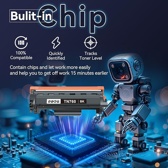 TN760 Compatible Toner Cartridge Replacement for Brother TN730 -730 TN-760 TN 760 - High Yield for MFC-L2710DW MFC-L2750DW DCP-L2550DW HL-L2350DW HL-L2395DW HL-L2370DW (2 Pack)