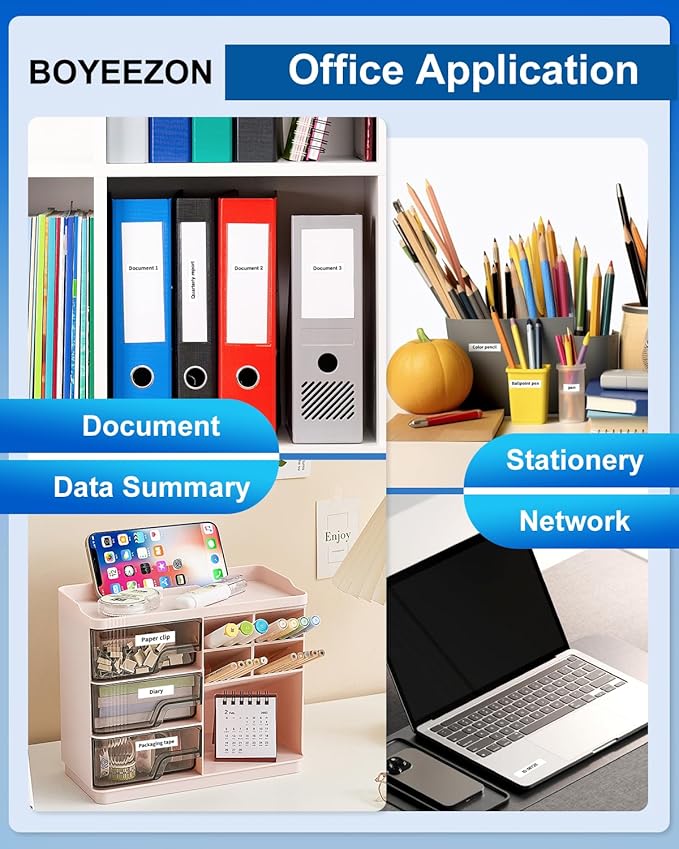 5 x 45013s Replacement for DYMO D1 Label Tape 1/2 Inch x 23 Ft, Black on White, 45013 D1 Label Maker Refills for DYMO LabelManager 160 210D 260P 280 360D 420P 450D (S0720530 12mm x 7m)