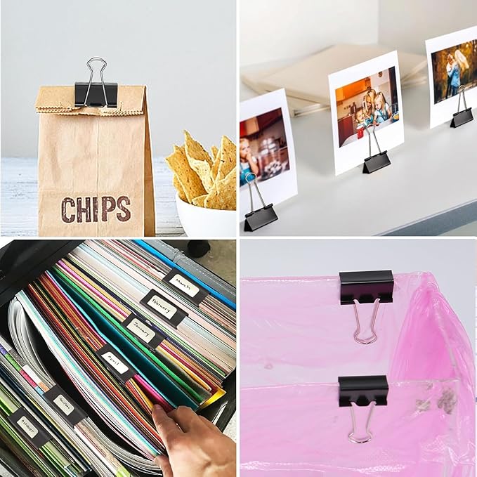 Ufmarine Extra Large Binder Clips 2 inch, (10 Pcs) Big Paper Clips for Office