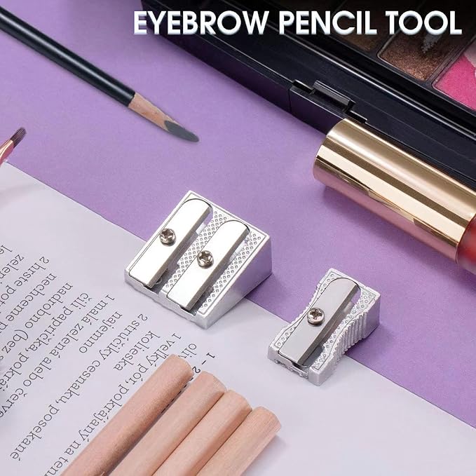 Metal Pencil Sharpeners, 4pcs Manual Double Hole Pencil Sharpener for Colored Graphite Pencils, Crayon Sharpener, Home School Office