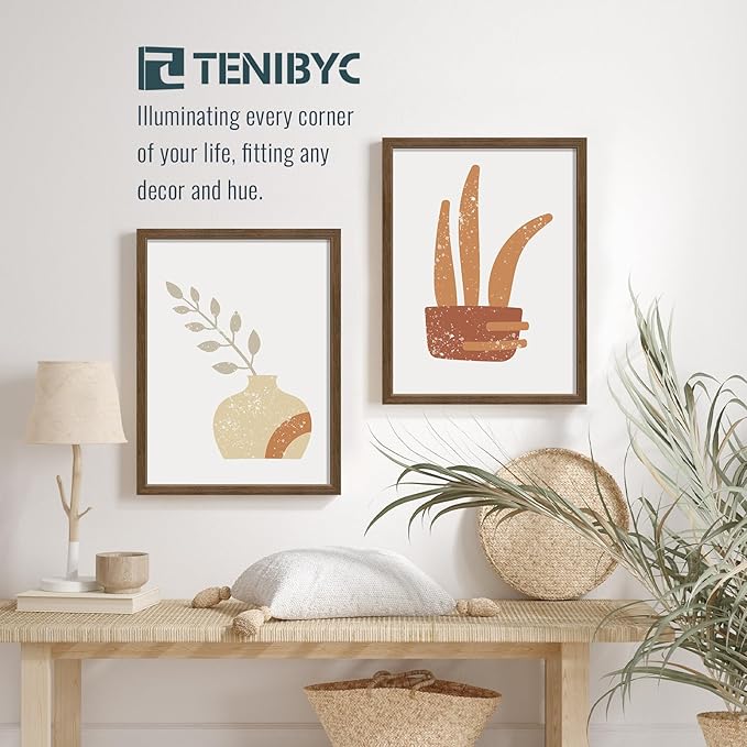 18x24 Poster Frame 3 Pack - Brown Woodgrain, Wood Picture frame, Gallery Picture Frame - Wall Hanging