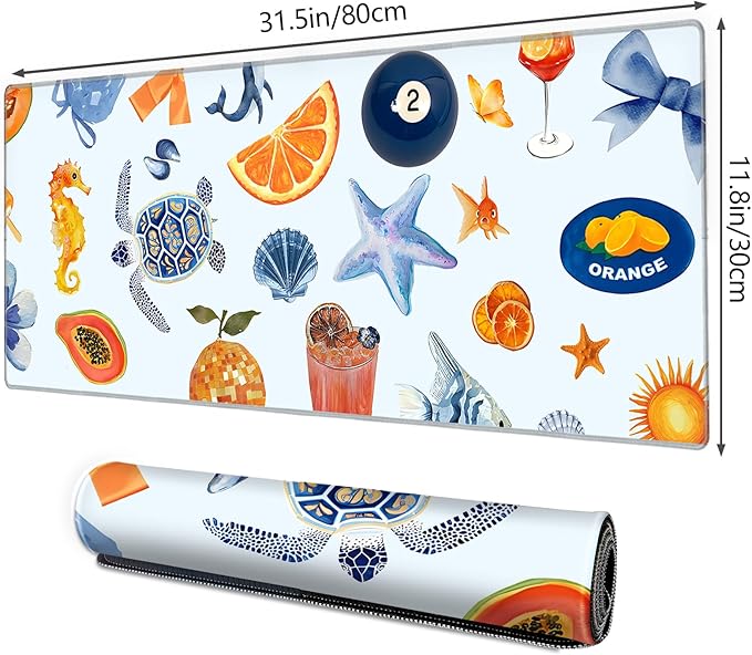 Galdas Gaming Mouse Pad XXL XL Large Long Extended Big Mousepad Non-Slip Rubber Keyboard Mouse Pad with Stitched Edges for Laptop Home Office (31.5x11.8x0.08 Inch) -Shell 2025