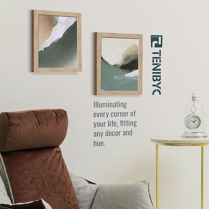 11x14 Oak Picture Frame 3 Pack with HD Glass, Natural Wood Poster Frame, Wall Gallery Frame