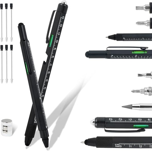 Dad Gifts for Fathers Day, 2PCS Multitool Pen, Stocking Stuffers for Mens Gifts for Him Husband, Father's Day for dad, Birthday for Men, Tools Cool Gadgets,Office Gift