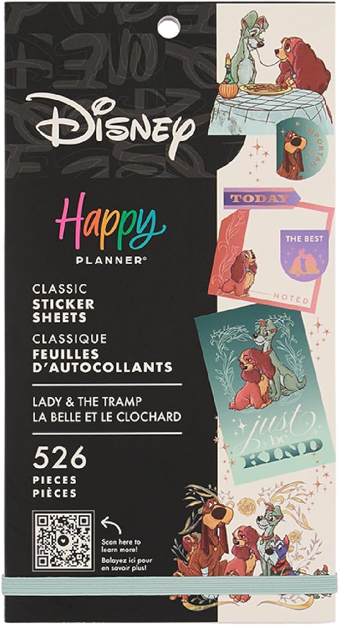 Happy Planner Disney 30-Sheet Easy-Peel Sticker Pack for Calendars and Journals, Jazz Cats